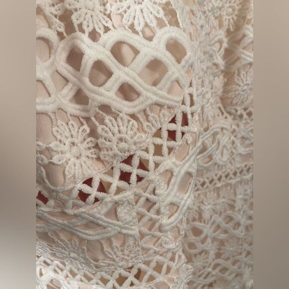 Net White Lace Cutout Dress - Picture 6 of 15